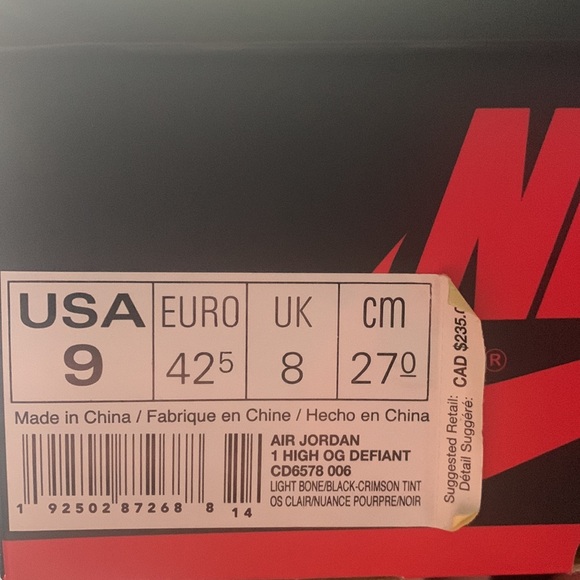 Jordan 1 High Og Defiant SB NYC to Paris M9 - Picture 3 of 6